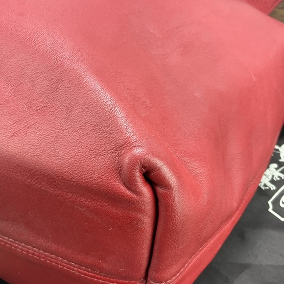 Vintage Coach Red Leather Soho Lafayette Tote Shoulder Bag Made In US W Tag 4140 - Picture 9 of 16